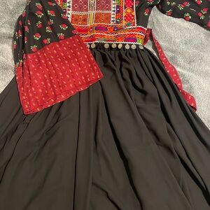 Floral Black and Red women’s Dress